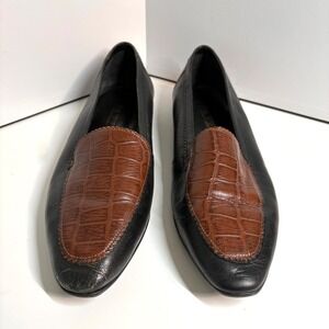 Pazzo Women's Brown Two‎ Tone Leather Loafers in Size 11M